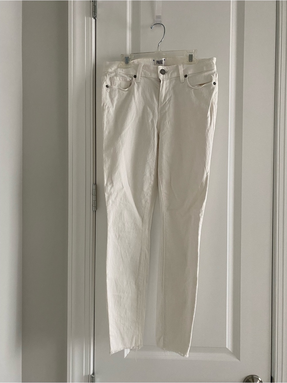 Paige Denim Verdugo Ankle Jeans White Smoke SZ 29